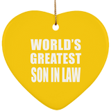 World's Greatest Son In Law - Heart Ornament