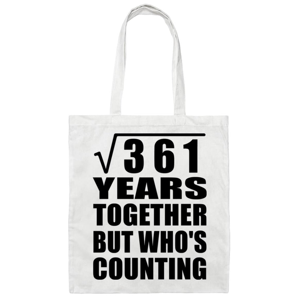 19th Anniversary Square Root of 361 Years Who's Counting - Tote Bag White