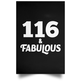 116th Birthday 116 & Fabulous - Poster Portrait