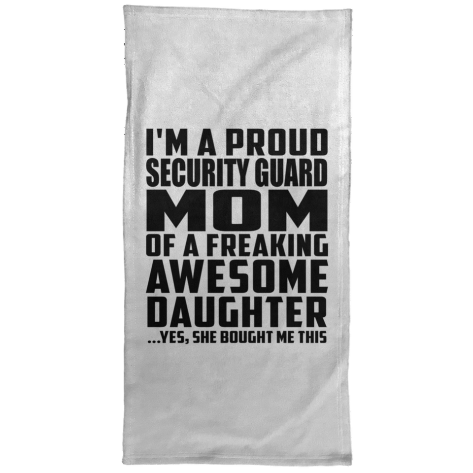 Proud Security Guard Mom Of Awesome Daughter - Hand Towel
