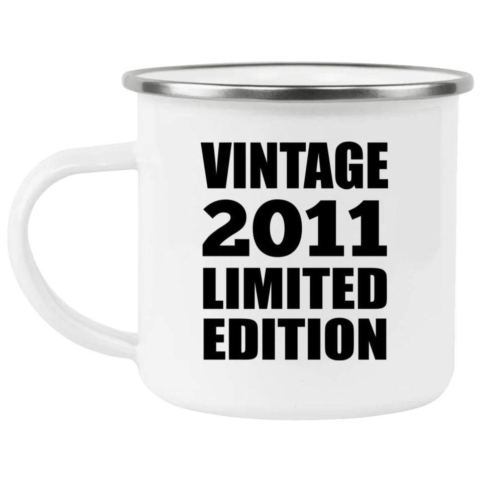 13th Birthday Vintage 2011 Limited Edition - 12oz Camping Mug