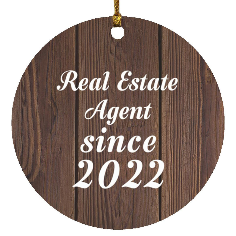 Real Estate Agent Since 2022 - Circle Ornament D