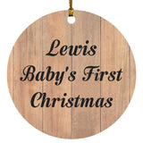 Lewis Baby's First Christmas - Circle Ornament C