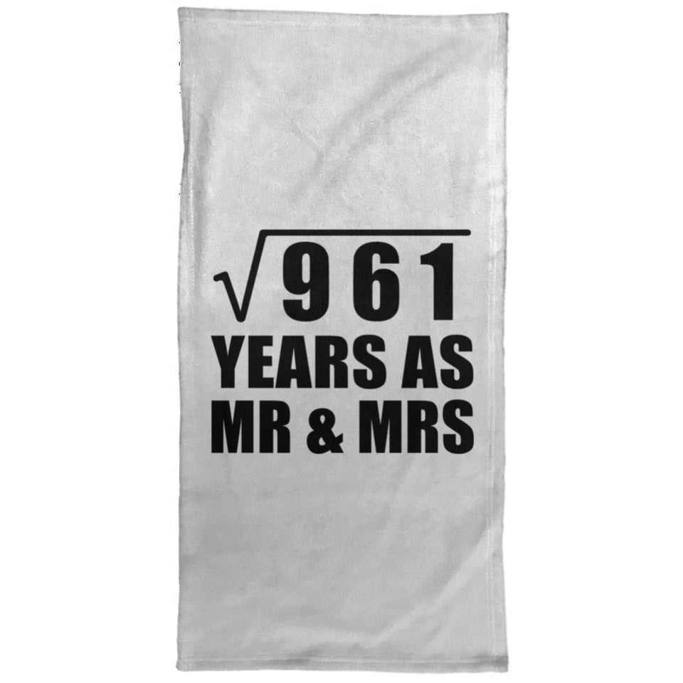 31st Anniversary Square Root of 961 Years As Mr & Mrs - Hand Towel