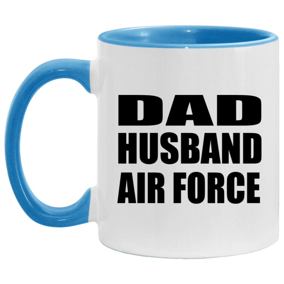Dad Husband Air Force - 11oz Accent Mug Blue