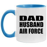 Dad Husband Air Force - 11oz Accent Mug Blue