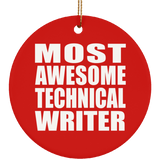 Most Awesome Technical Writer - Circle Ornament