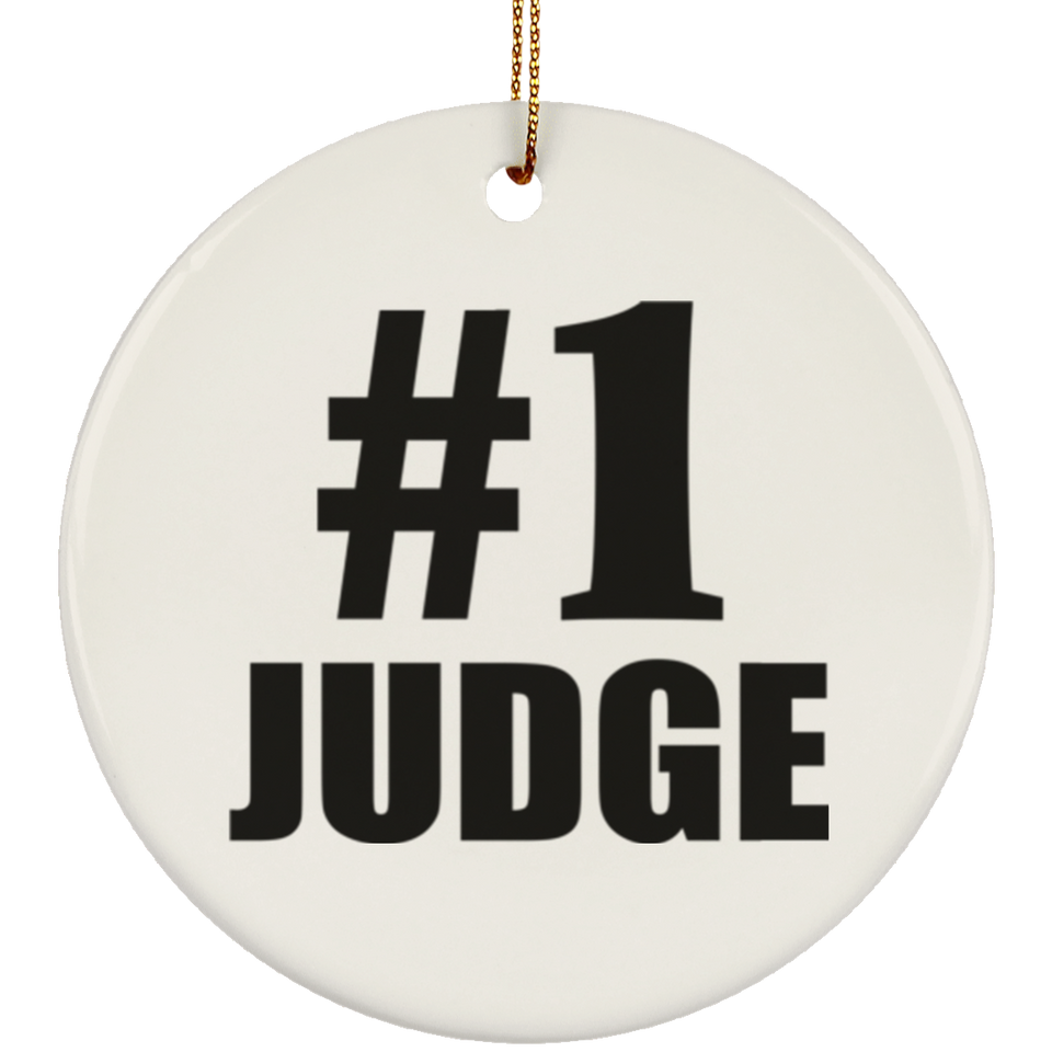 Number One #1 Judge - Circle Ornament