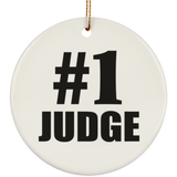 Number One #1 Judge - Circle Ornament