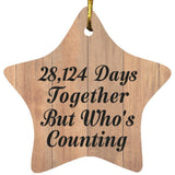 77th Anniversary 28,124 Days Together Who's Counting - Star Ornament C