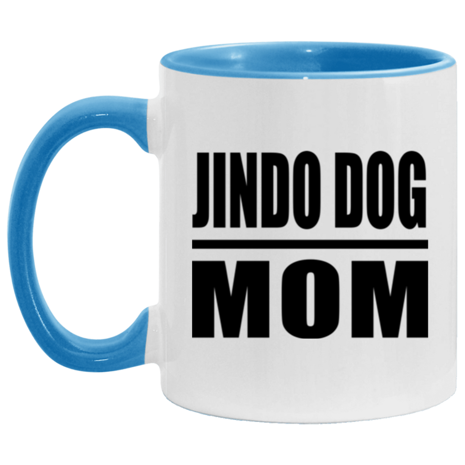 Jindo Dog Mom - 11oz Accent Mug Blue