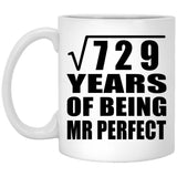 27th Anniversary Square Root of 729 Years of Mr Perfect - 11oz Coffee Mug