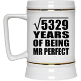 73rd Anniversary Square Root of 5329 Years of Mr Perfect - Beer Stein