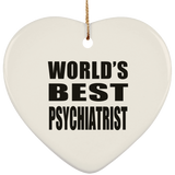 World's Best Psychiatrist - Heart Ornament