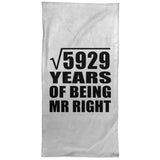77th Anniversary Square Root of 5929 Years of Being Mr Right - Hand Towel