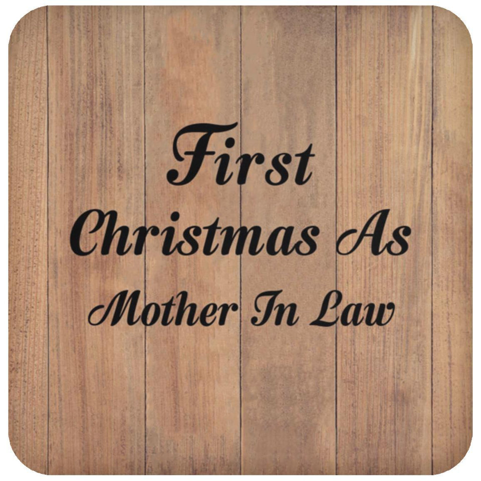 First Christmas As Mother In Law - Drink Coaster C