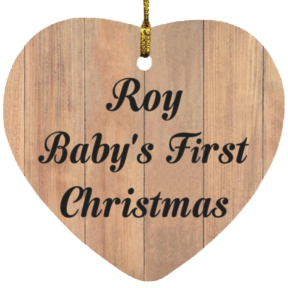 Roy Baby's First Christmas - Heart Ornament C