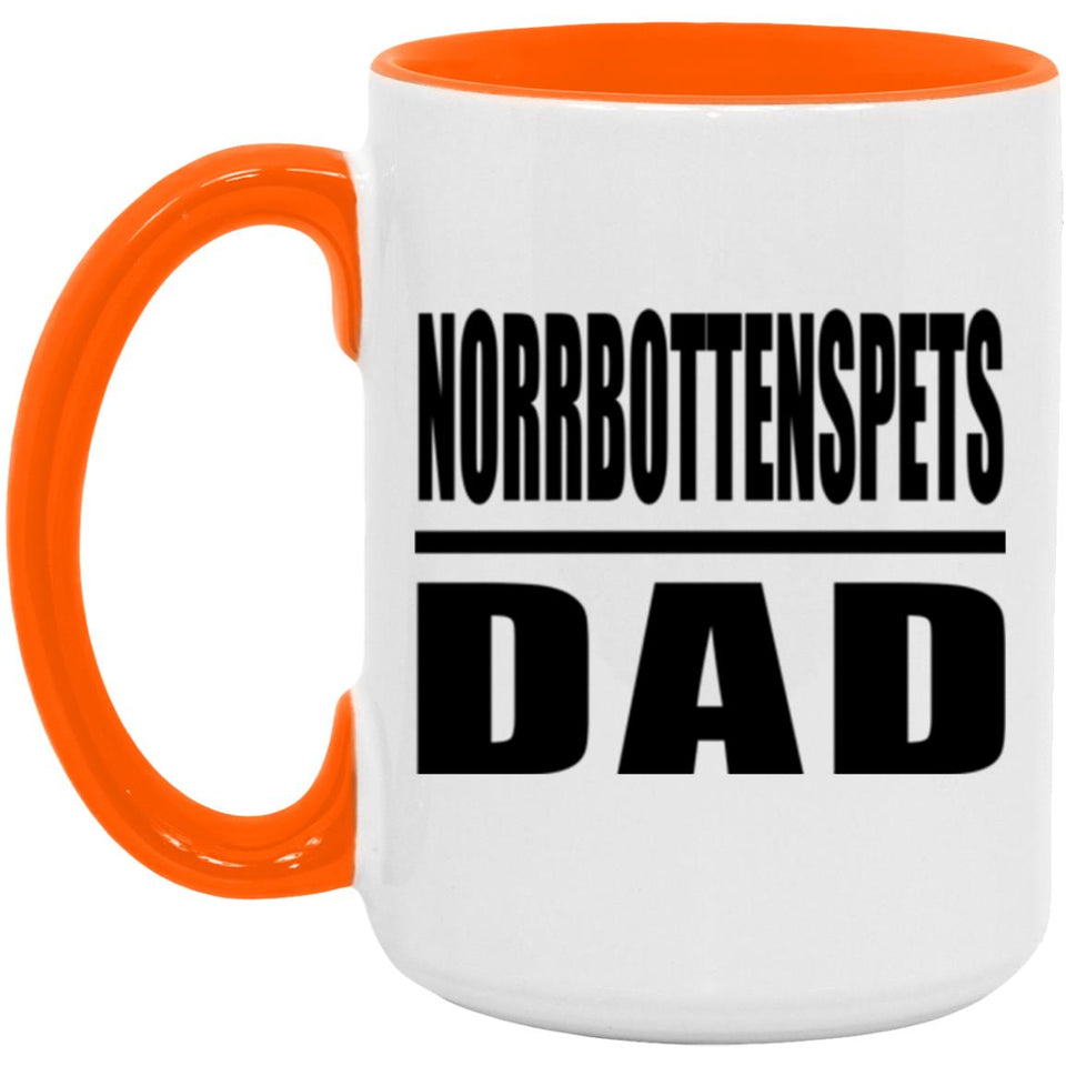 Norrbottenspets Dad - 15oz Accent Mug Orange