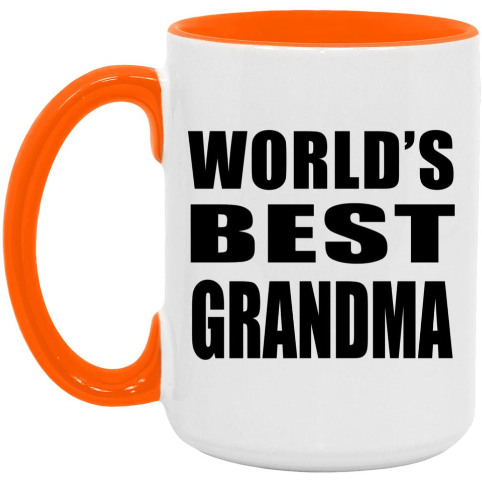 World's Best Grandma - 15oz Accent Mug Orange