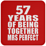 57th Anniversary 57 Years Of Being Mrs Perfect - Drink Coaster