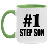 Number One #1 Step Son - 11oz Accent Mug Green