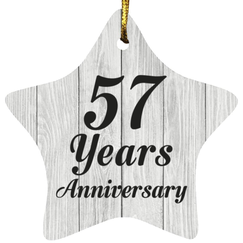 57th Anniversary 57 Years Anniversary - Star Ornament F