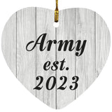 Army Established Est. 2023 - Heart Ornament F