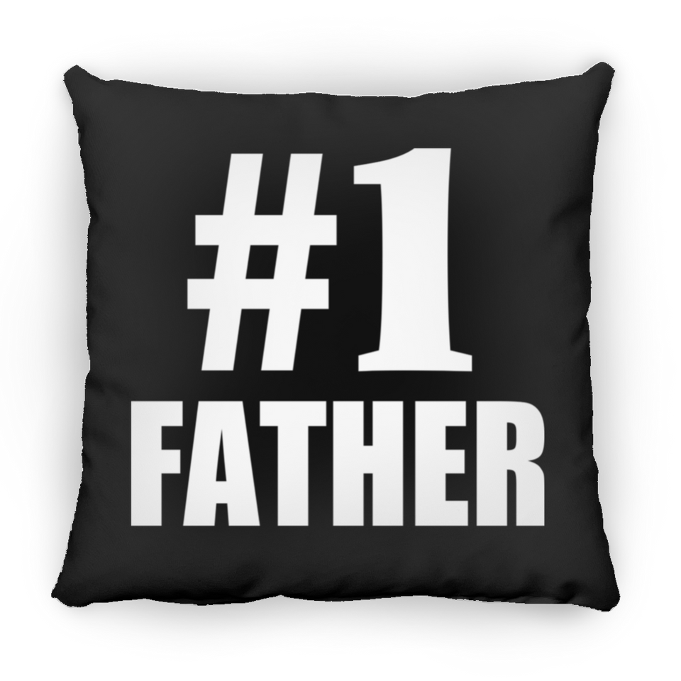 Number One #1 Father - Throw Pillow Black