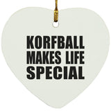 Korfball Makes Life Special - Heart Ornament