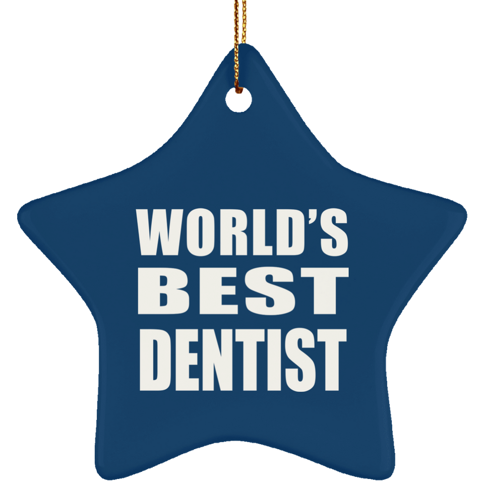 World's Best Dentist - Star Ornament