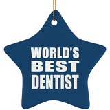 World's Best Dentist - Star Ornament