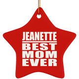 Jeanette Best Mom Ever - Star Ornament