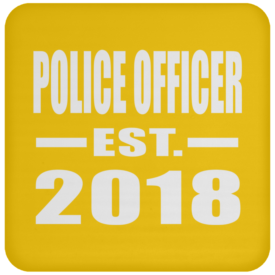 Police Officer Established EST. 2018 - Drink Coaster