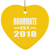Roommate Est. 2018 - Heart Ornament