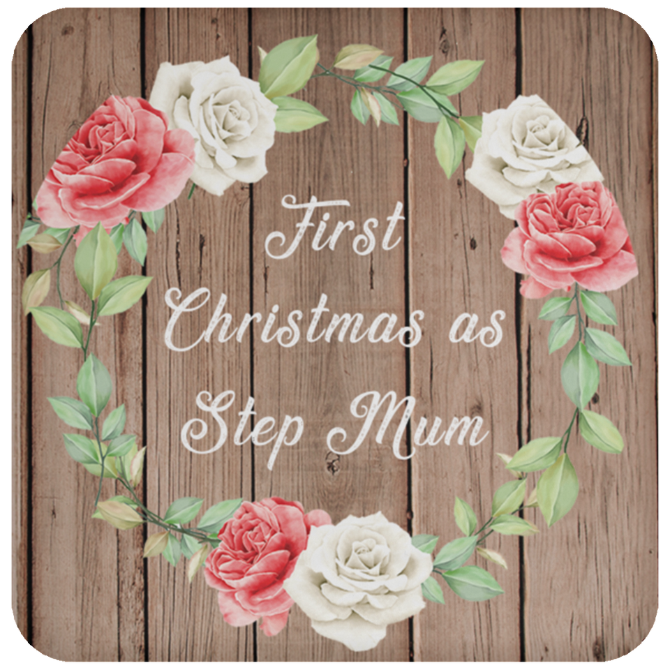 First Christmas As Step Mum - Drink Coaster B