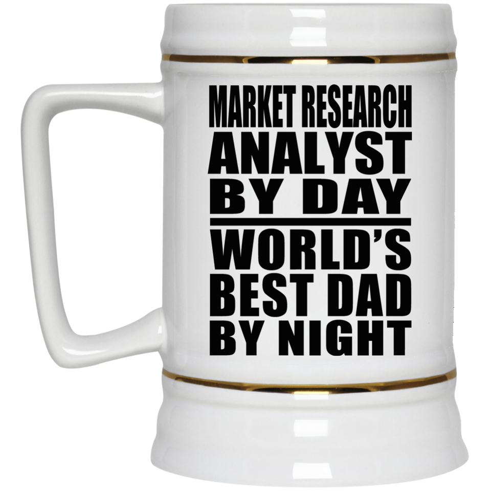 Market Research Analyst By Day World's Best Dad By Night - Beer Stein