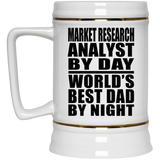 Market Research Analyst By Day World's Best Dad By Night - Beer Stein