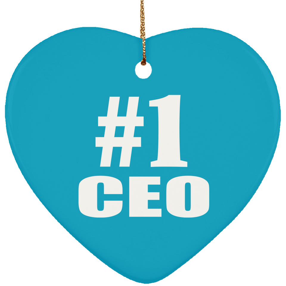Number One #1 CEO - Heart Ornament