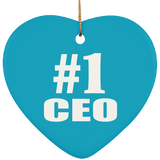 Number One #1 CEO - Heart Ornament