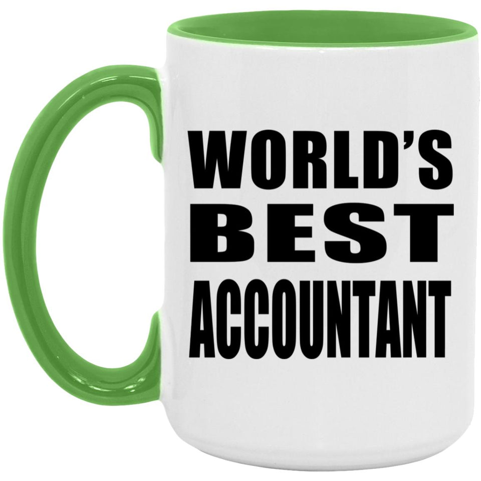 World's Best Accountant - 15oz Accent Mug Green