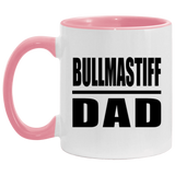 Bullmastiff Dad - 11oz Accent Mug Pink
