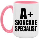 A+ Skincare Specialist - 15oz Accent Mug Pink