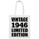 78th Birthday Vintage 1946 Limited Edition - Tote Bag White