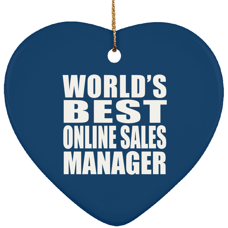 World's Best Online Sales Manager - Heart Ornament