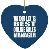World's Best Online Sales Manager - Heart Ornament