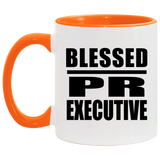 Blessed PR Executive - 11oz Accent Mug Orange