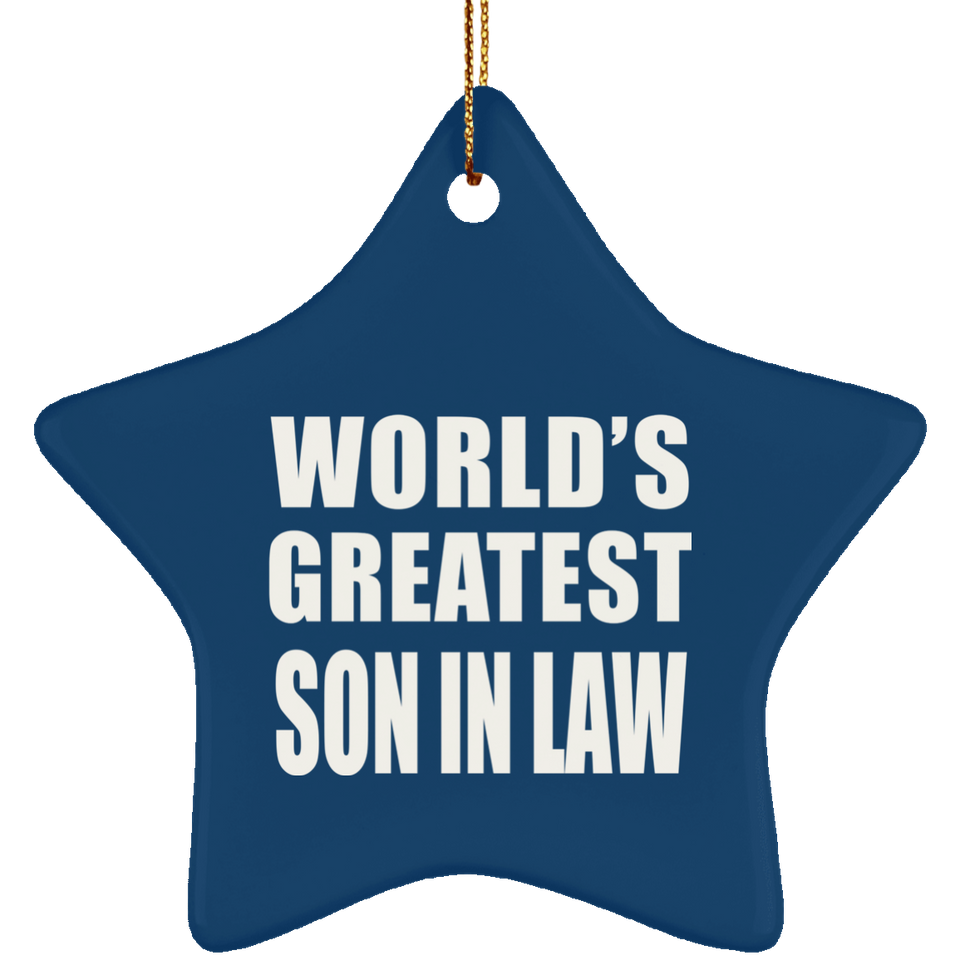 World's Greatest Son In Law - Star Ornament