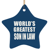 World's Greatest Son In Law - Star Ornament