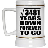 59th Anniversary Square Root of 3481 Years Down Forever To Go - Beer Stein