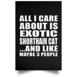 All I Care About Is Exotic Shorthair Cat - Poster Portrait